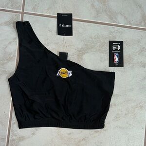 NBA Black Lakers One-Shoulder Top